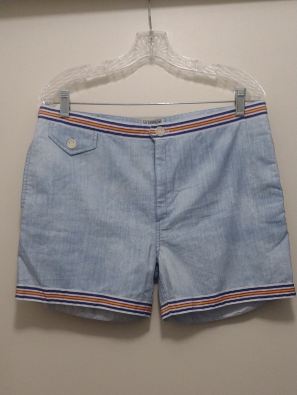 Vilebrequin Men's Light Blue 1973 Print Swim Shorts (J1338)